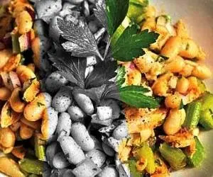 خوراک کرفس لوبیا