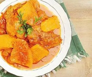 خوراک مرغ و کدو