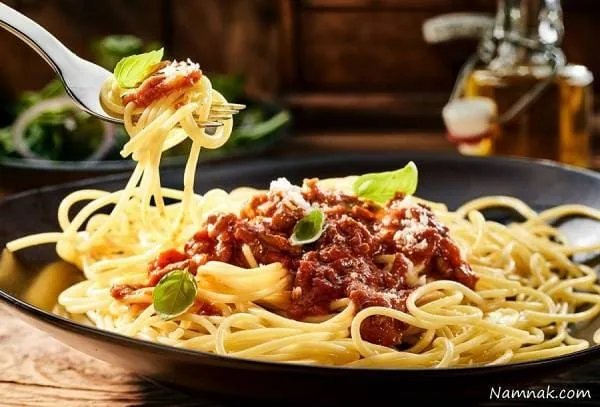 طرز تهیه اسپاگتی با مایکروفر