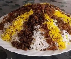 عدس پلو با مایکروفر