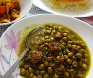 خورش نخود سبز