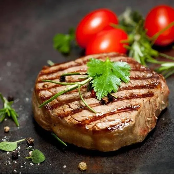 پخت استیک گوشت شتر مرغ 