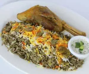 باقالی پلو با ماهیچه