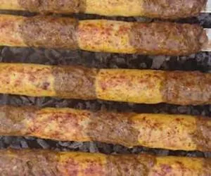 کباب کوبیده دو رنگ