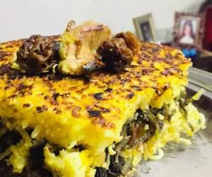 ته چین آلو اسفناج