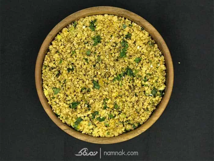 مواد چرخ شده فلافل خانگی خوشمزه خمیر فلافل خانگی