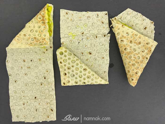 پیچیدن نان سمبوسه