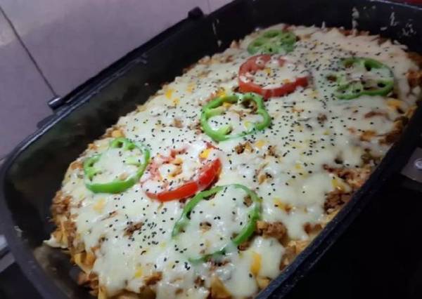 طرز تهیه پیتزا بدون فر پیتزا تابه ای