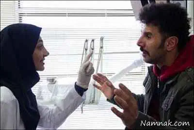 امین حیایی و همسرش در سریال خوب،بد،زشت