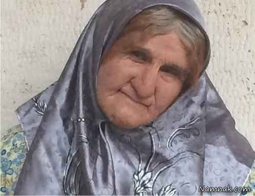 محسن تنابنده در سریال ابله در نقش پیر زن