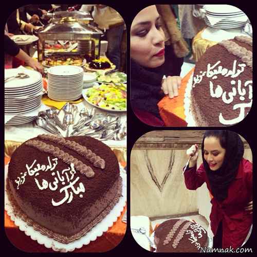 کیک تولد ملیکا شریفی نیا