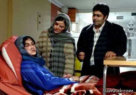 هنگامه قاضیانی و باران کوثری و فرهاد اصلانی در فیلم من مادر هستم