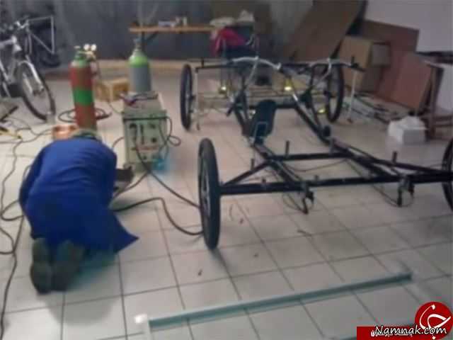 ساخت پورشه با دوچرخه