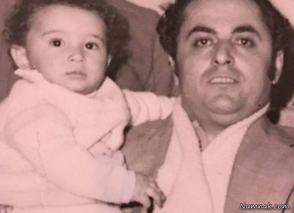 کودکی مجید اخشابی در آغوش پدرش