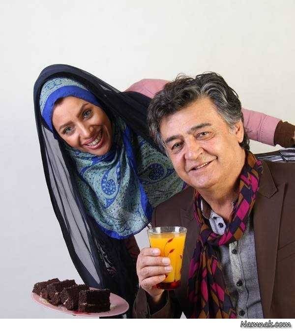  رضا رویگری و همسرش 