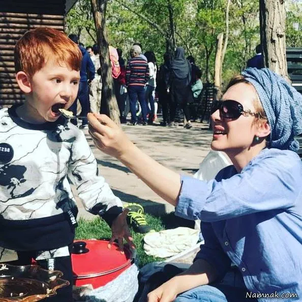 مهسا کرامتی و پسرش