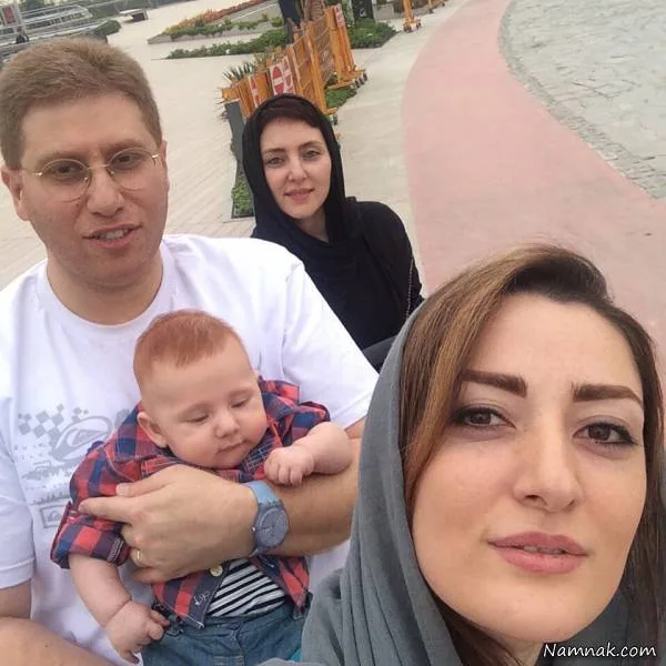 مهسا کرامتی و همسر و پسرش