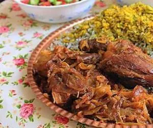 باقالی پلو با گردن
