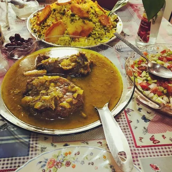باقالی پلو با گردن