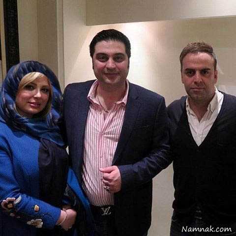 نیوشا ضیغمی و همسرش 