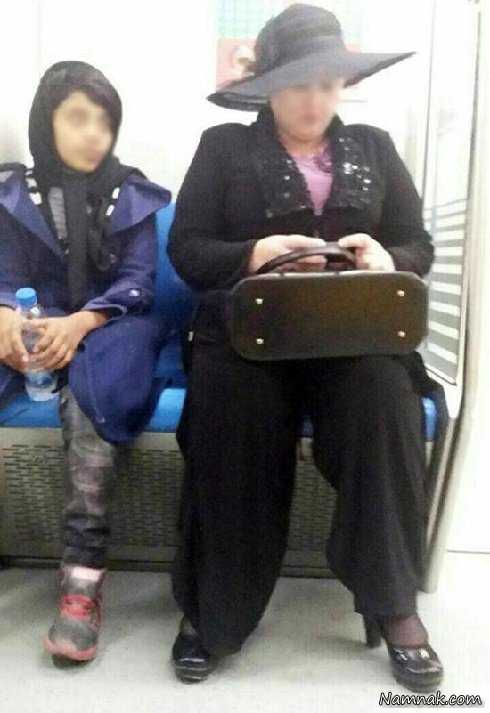 حجاب زن در مترو تهران
