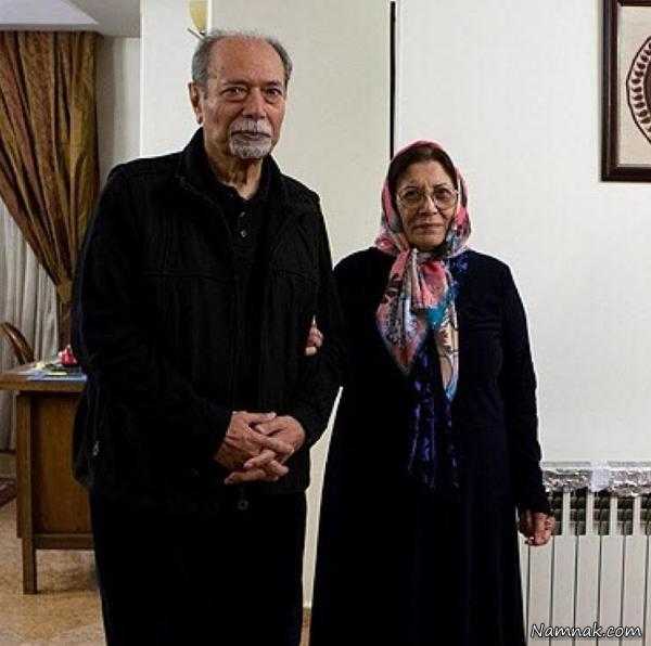  علی نصیریان و همسرش