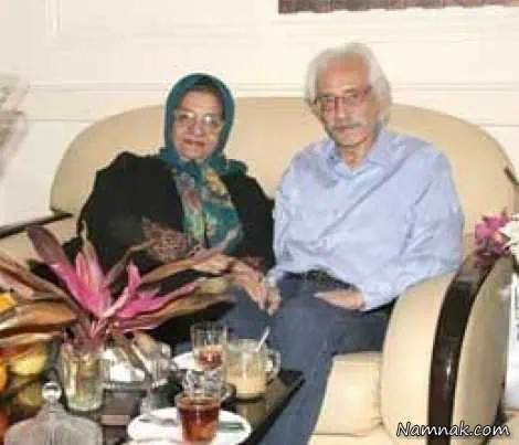 جمشید مشایخی و همسرش
