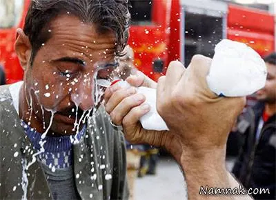 گاز اشک آور در خندوانه