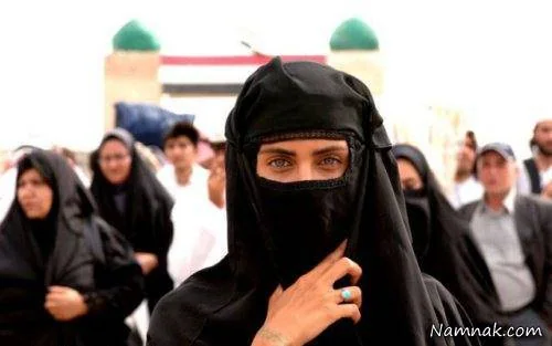 الناز شاکردوست با چادر و روبند