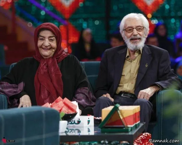 جمشید مشایخی و همسرش