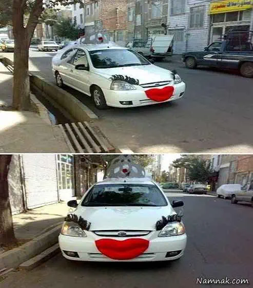 ماشین عروس جالب در ورامین
