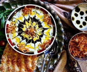 تزیین آش رشته