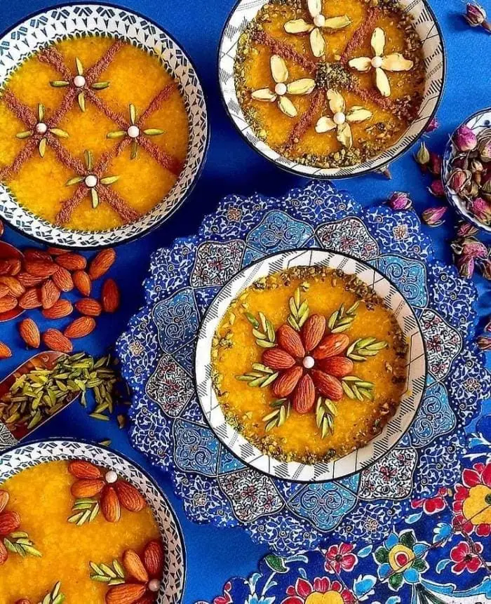 شله زرد با دارچین