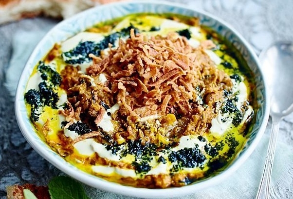 طرز تهیه حلیم بادمجان با عدس حلیم بادمجان لذیذ