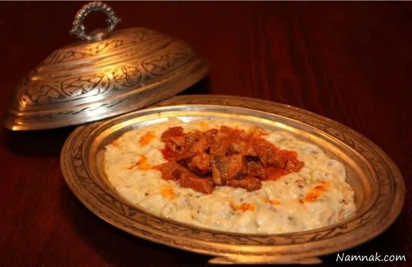 گوشت بره و پوره بادمجان