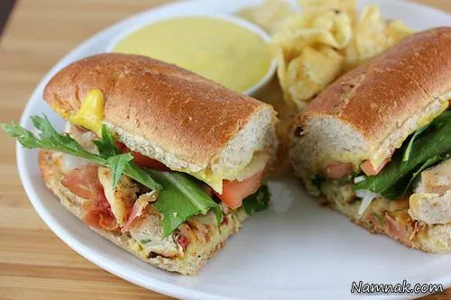 ساندویچ مرغ گریل شده