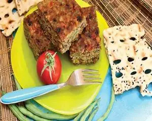 کوکوی لوبیا سبزبا گوشت