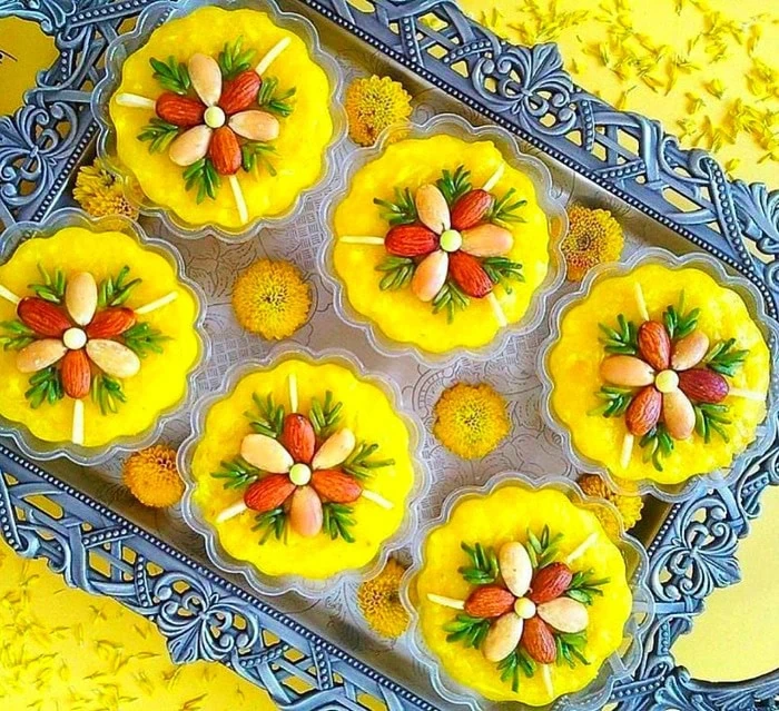 تزیین شله زرد تک نفره