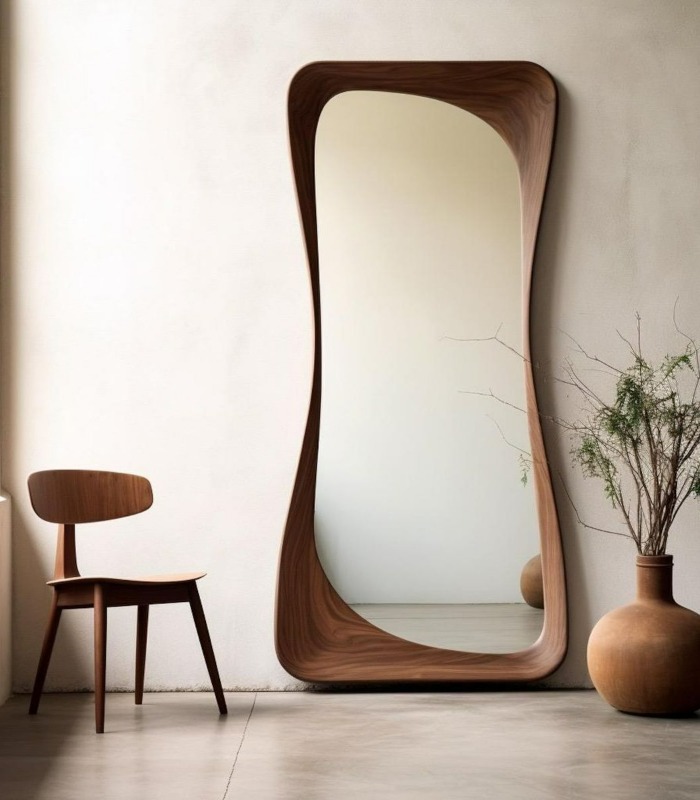 آینه‌ های با قاب چوبی ارگانیک