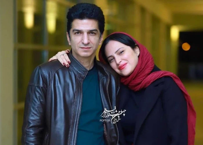 مهدی صباغی و همسرش