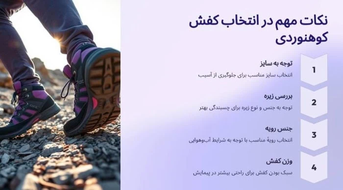 انتخاب کفش کوهنوردی
