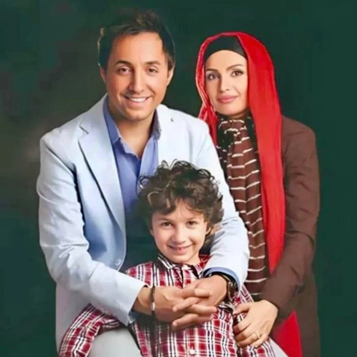 امیرحسین رستمی و همسر و فرزندش