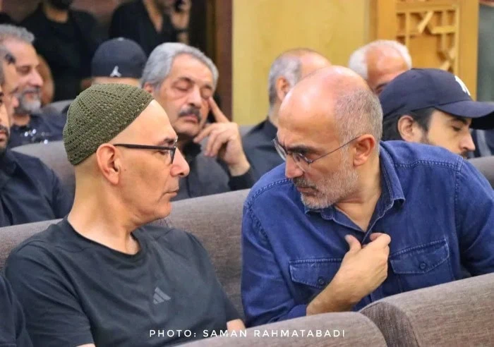 بهنام تشکر در ختم پدر عباس جمشیدی فر
