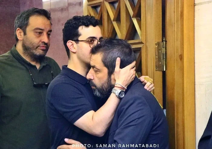 علی شادمان در ختم پدر عباس جمشیدی فر