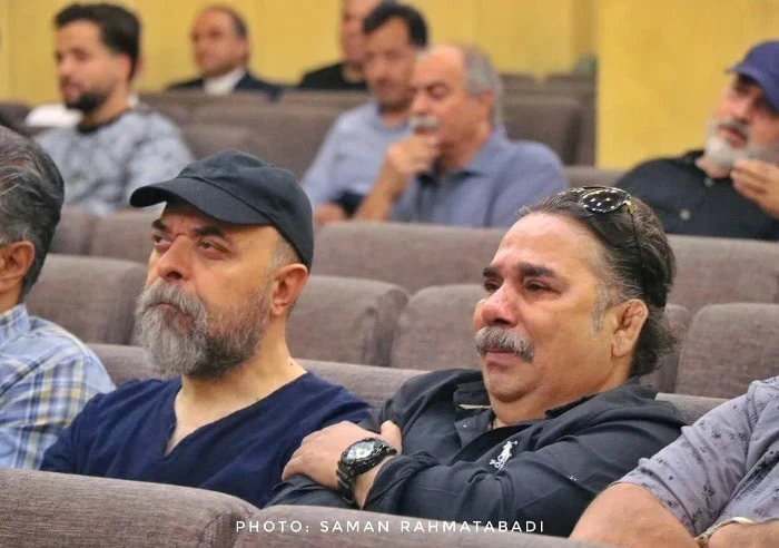 بازیگران در ختم پدر عباس جمشیدی فر