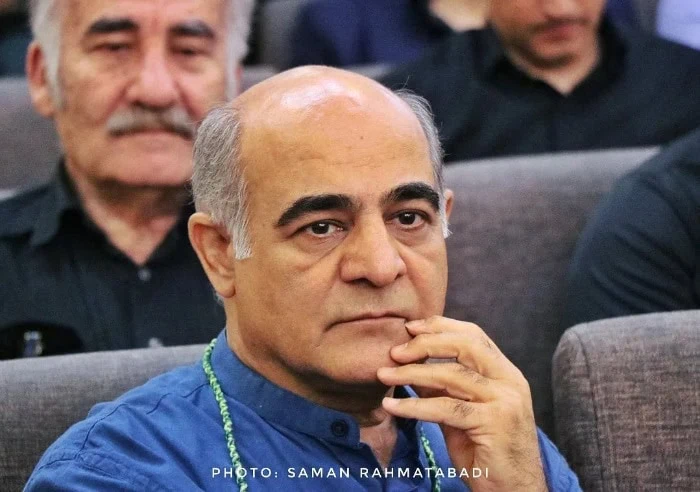 سیاوش چراغی پور در ختم پدر عباس جمشیدی فر