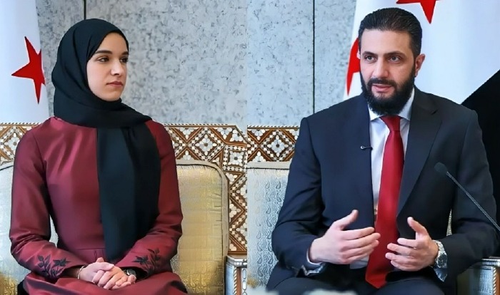 احمدالشرع و همسرش