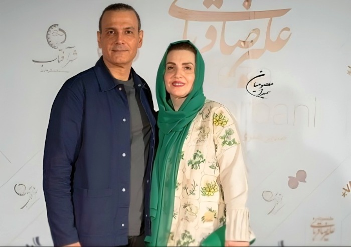 علیرضا قربانی و همسرش