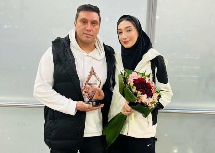 مبینا نعمت زاده و پدرش