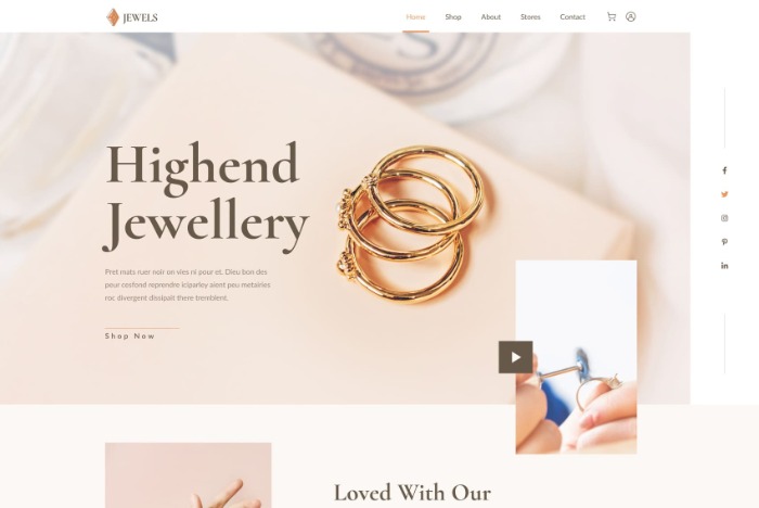 Gold Jewelry Website Jewelry Ecommerce 